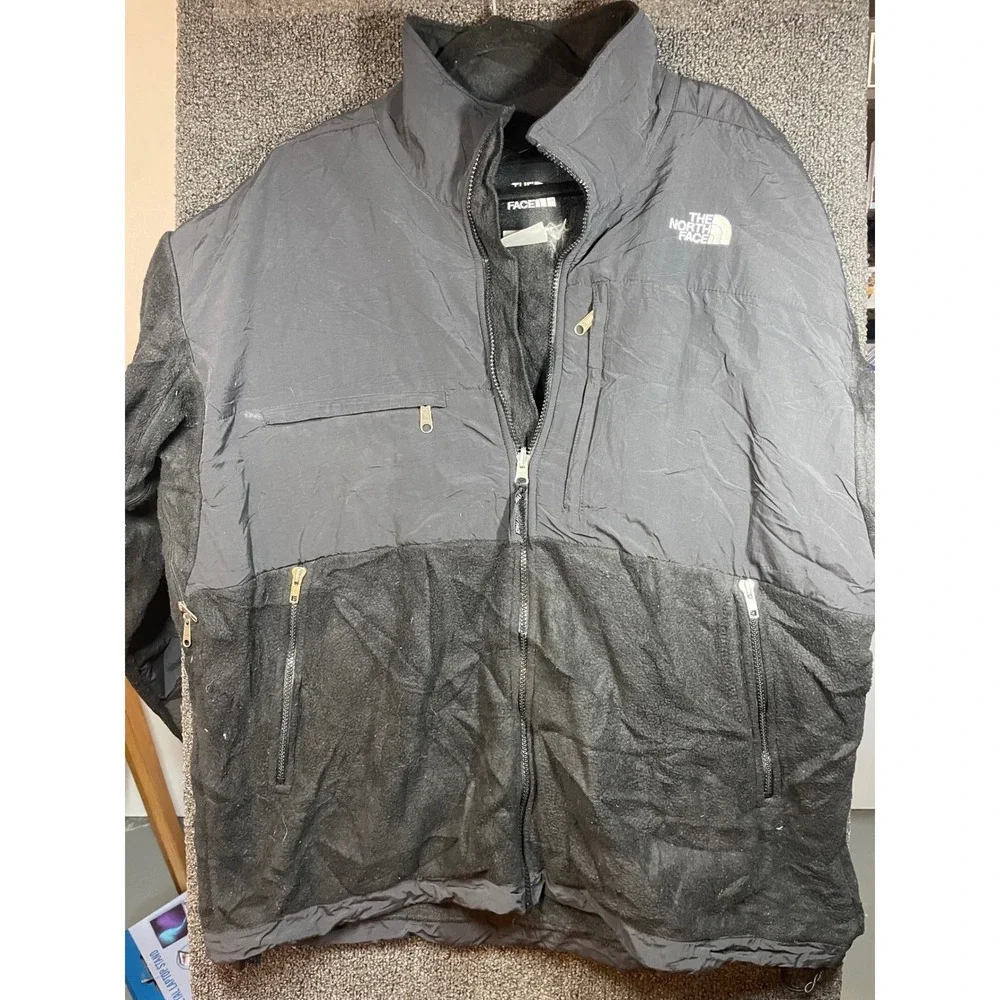 The North Face Denali Fleece Jacket Mens XL Black Full Zip Heavyweight Coat